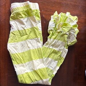 SweetHoney Lime and Cream Striped Pants